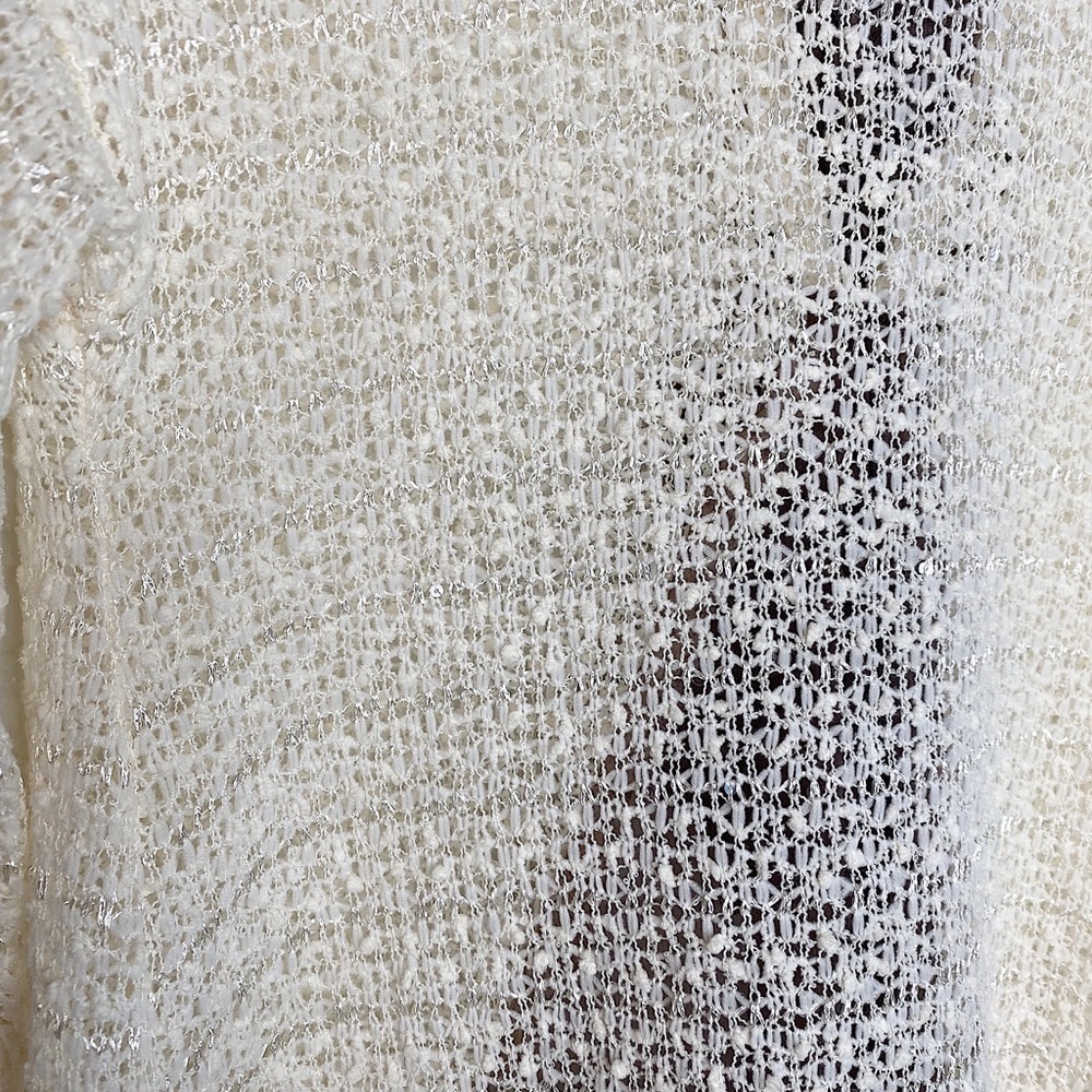 ANTHROPOLOGIE A'Reve Creme Lace Blouse Size Small - Picture 2 of 8